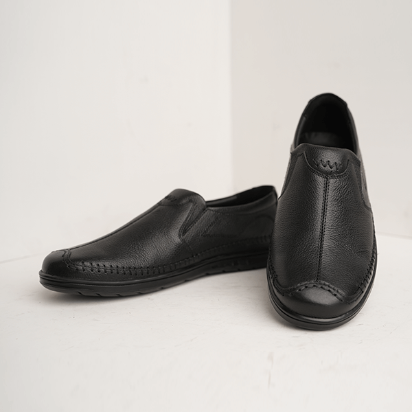 Austria Pebble-Grain Slip-On in Black