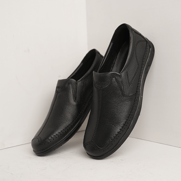 Austria Pebble-Grain Slip-On in Black — another angle