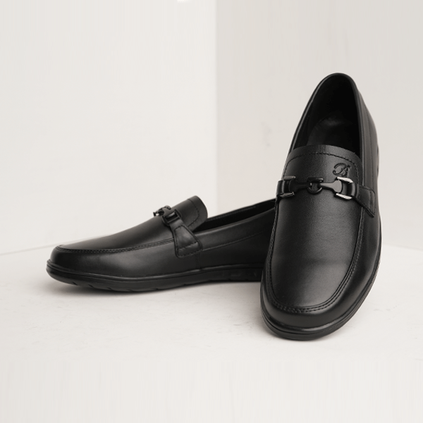 Estonia Leather Bit Loafer in Black