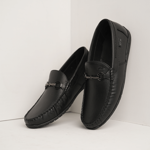 Miami Leather Bit Loafer in Black — another angle