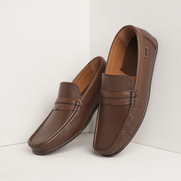 Dario Leather Penny Loafer in Brown — another angle