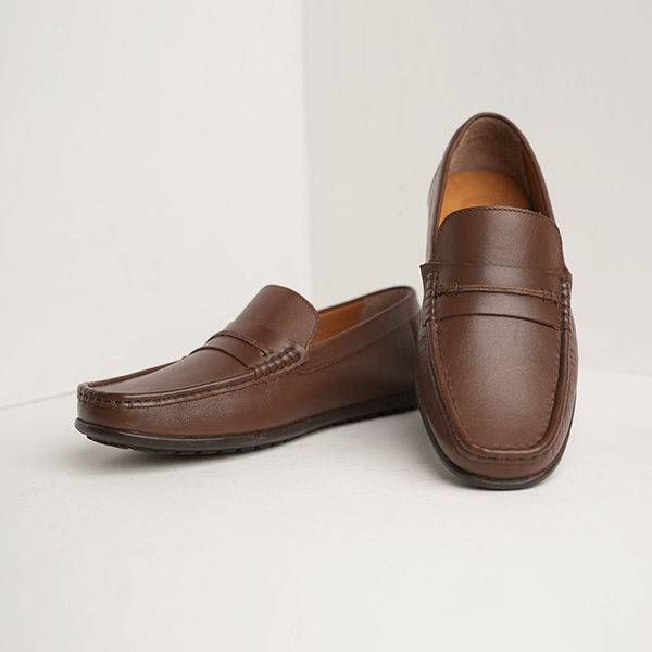 Genoa Leather Penny Loafer in Brown