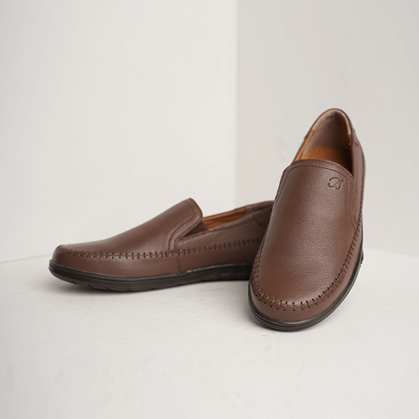 Havana Moc-Stitch Slip-On in Brown