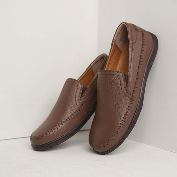 Havana Moc-Stitch Slip-On in Brown — another angle
