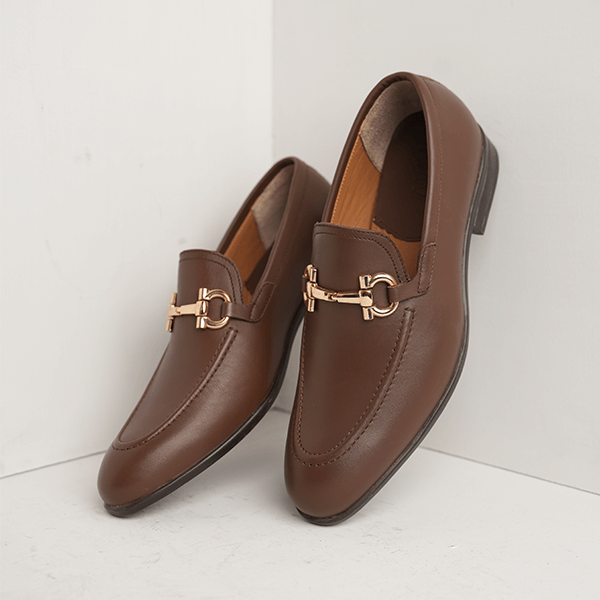 Kordon Leather Horsebit Loafer in Brown