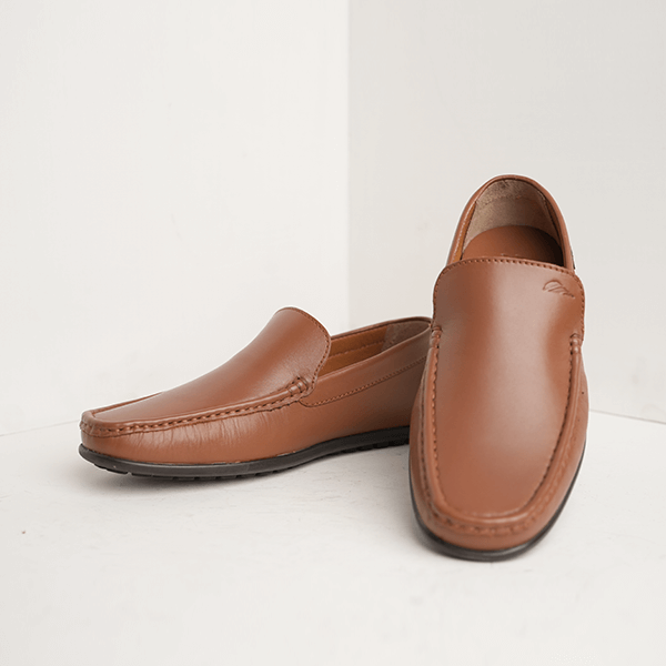 Milan Leather Moccasin in Brown