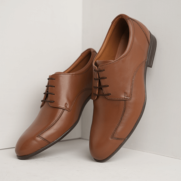 Tanzania Seamed-Toe Derby in Brown — another angle