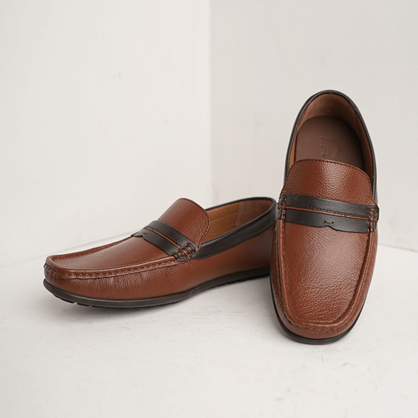 Dario Leather Penny Loafer in Tan